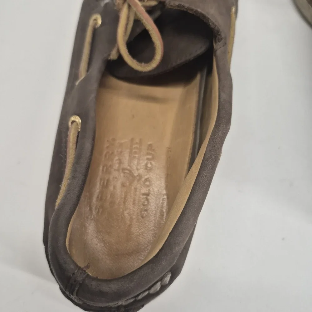 Sperry Gold Cup Boat Shoes 0219493 Dark Brown Soft Leather Mens Size 9.5 M